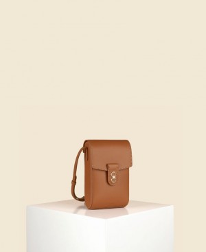 Bolsas Hombro Cafuné Trunk Box Mujer Marrom | DPY4521XV