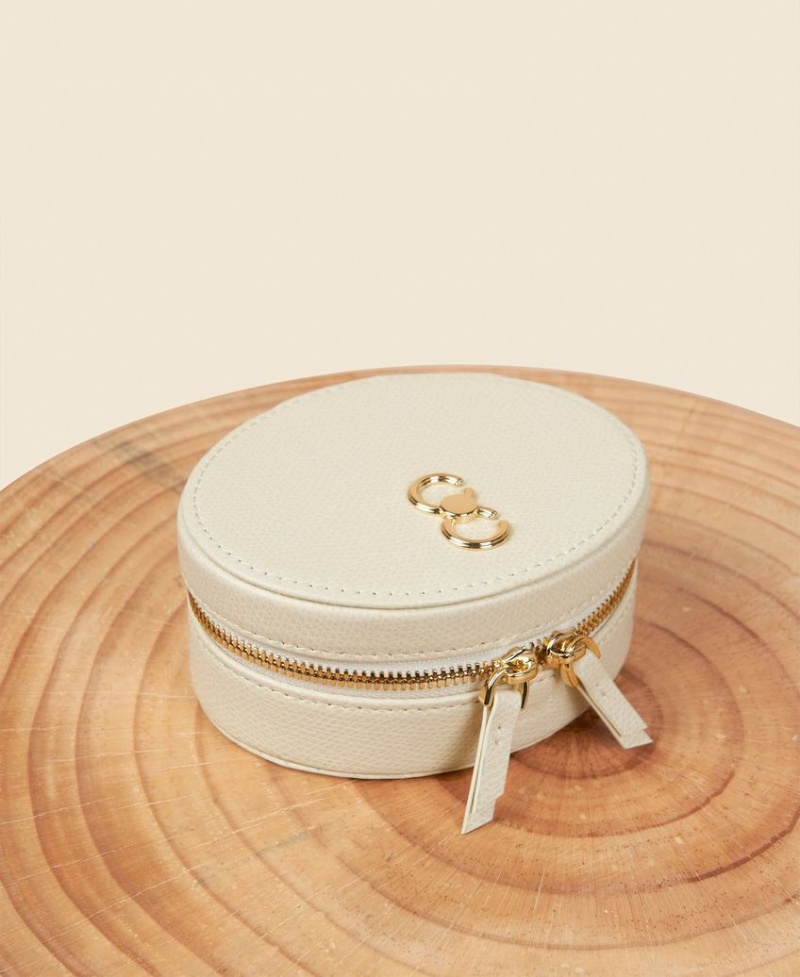 Bolsa De Maquillaje Cafuné Double-C Jewellery Keeper Mujer Blancos | JMN5532PN