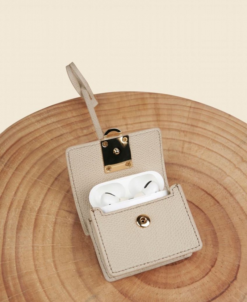 Bolsas Mini Cafuné Stance Pod AirPods Case Mujer Beige | ATL6113YV