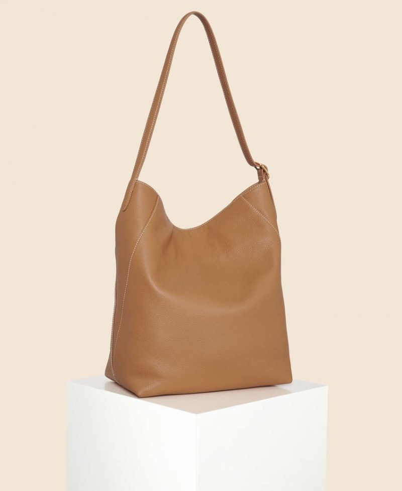 Bolso Tote Cafuné Drop Hobo Mujer Marrom | YVO1079XN